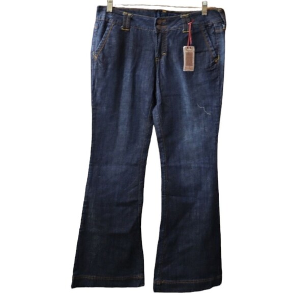 Decree Vintage Flare Denim Y2k Low Rise Jean's NOS Juniors 13 - Picture 1 of 15